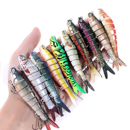 Multi Jointed Swimbaits 8 Segment Jointed 3.93inch 11.4g Bionic Lifelike Swimming Bass Lures