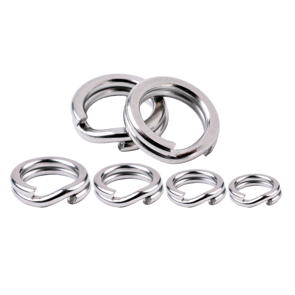 Split Rings Fishing Accessories 100Pcs Stainless Steel Saltwater Treble Hooks Terminal Tackle Connector