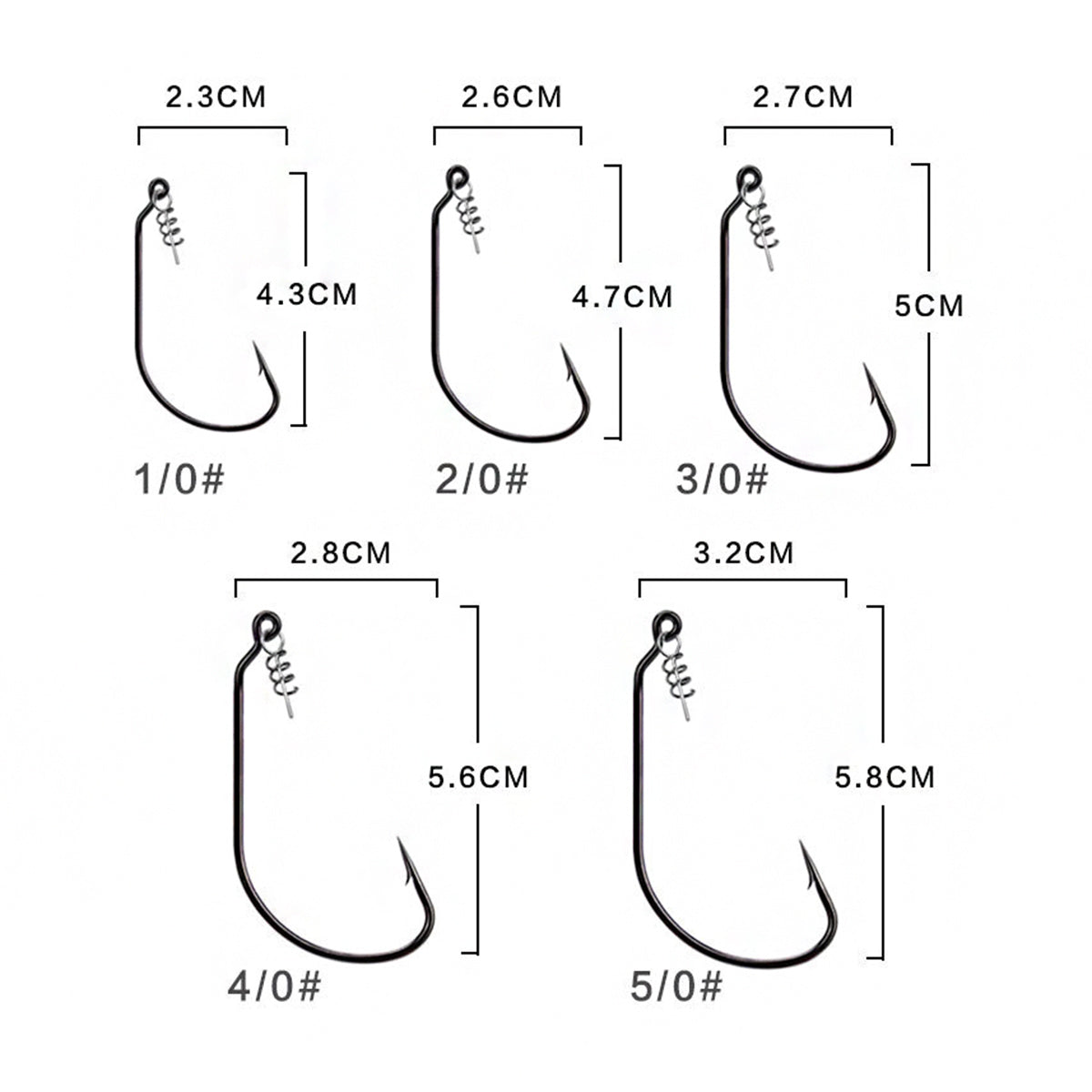 50pcs Fishing Swimbait Hooks with Twistlock High Carbon Steel