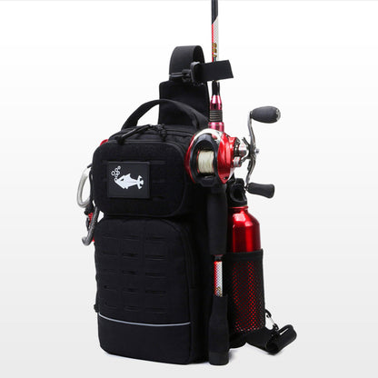 Fishing Backpack with Rod & Gear Holder Small 13" Lightweight Water-Resistant