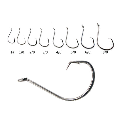 Circle Catfish Octopus Fishing Hooks High Carbon Steel Saltwater 1#-8/0# 8 Sizes 50/75/100/150/300pcs