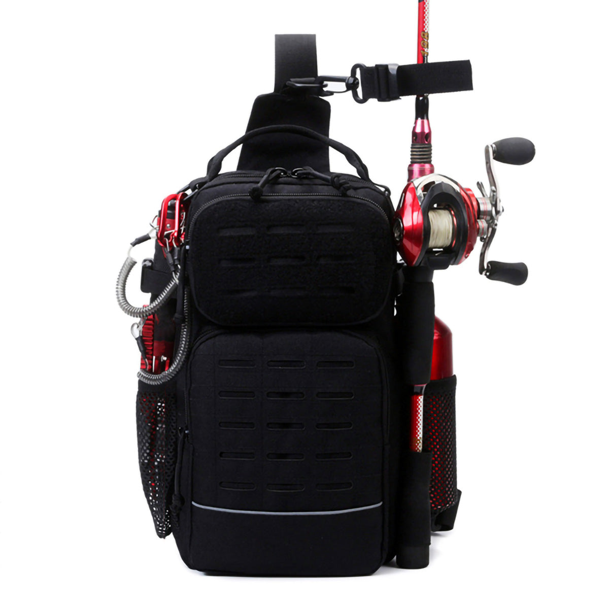 Fishing Backpack with Rod & Gear Holder Small 13" Lightweight Water-Resistant