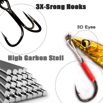 Fishing Jigging Lures Spoons Long Shot Casting Slowly Falling 2.20-3.11" 0.35-0.98oz