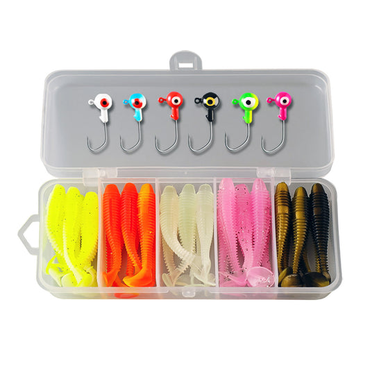 37pcs Paddle Tail Swimbaits Paddle Soft Lure 2.36 Inchs for Trout Crappie Bass