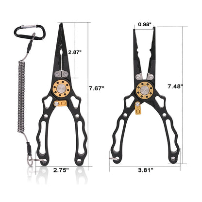 Fishing Pliers Fish Lip Gripper Multi-Function Fishing Pliers Set Saltwater Resistant