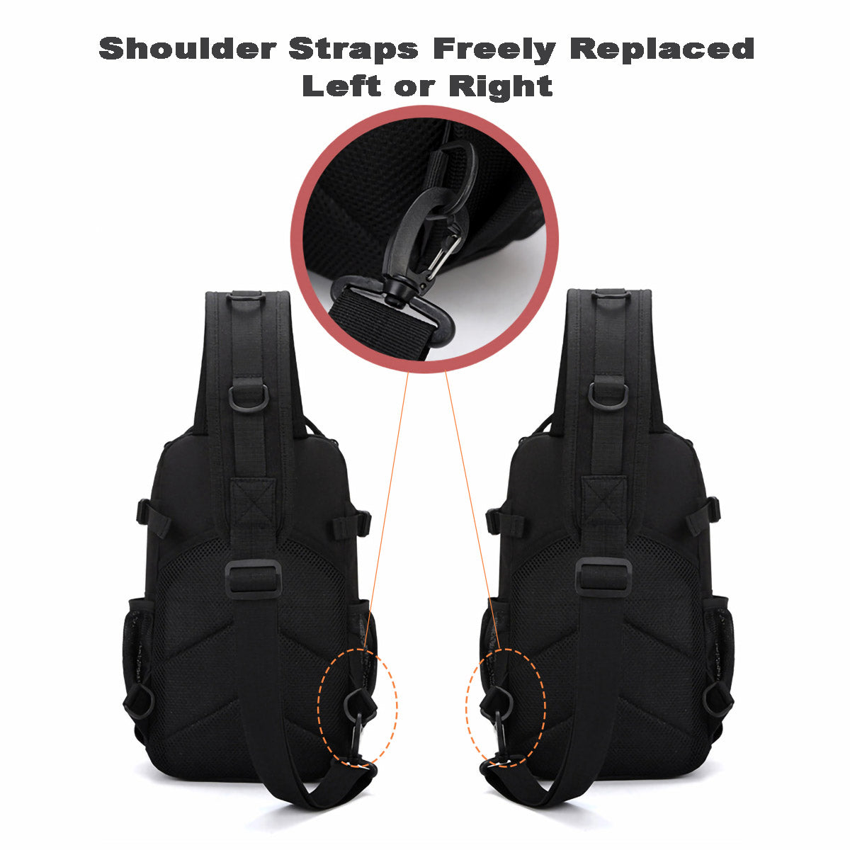 Fishing Backpack with Rod & Gear Holder Small 13.4*5.9*7.87" Lightweight Water-Resistant