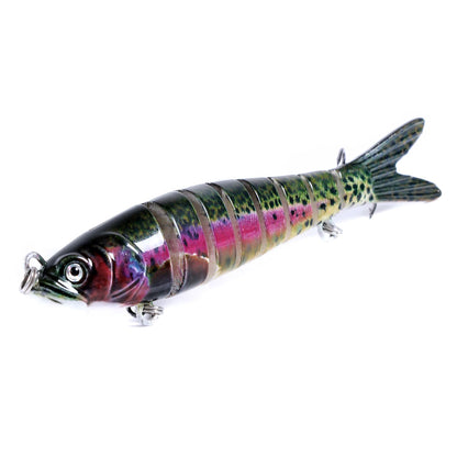 Multi Jointed Swimbaits 8 Segment Jointed 3.93inch 11.4g Bionic Lifelike Swimming Bass Lures