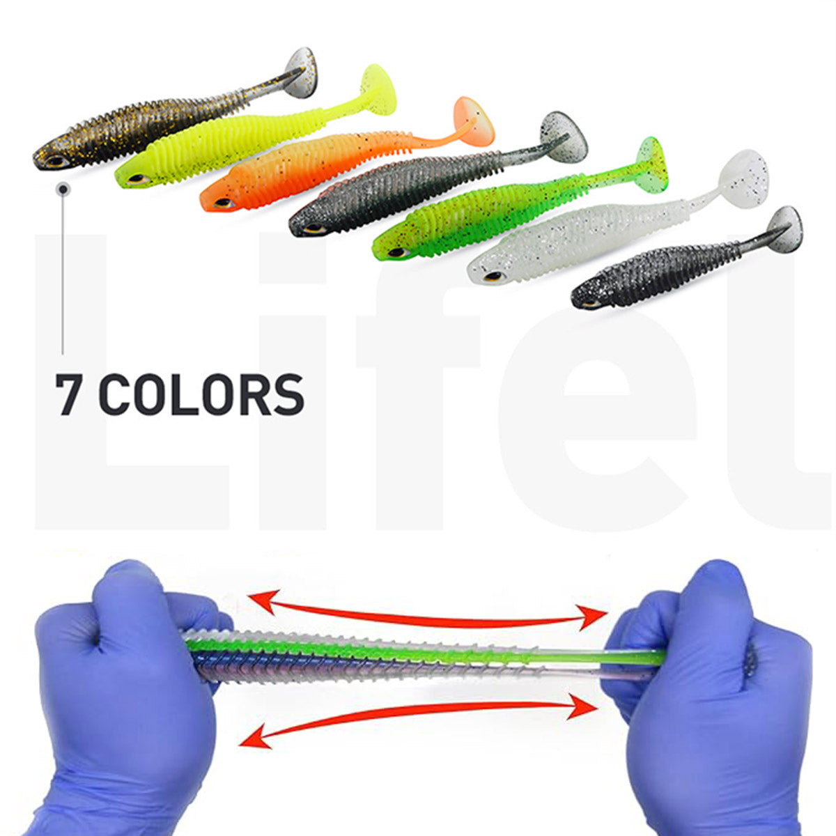 Soft Paddle Tail Swim Baits with eyes 3.15/4.33" 4.5/9.5g 20/15pcs Set 8 Colors for Bass Fishing