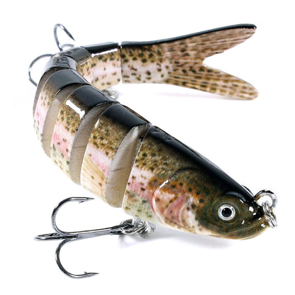 Multi Jointed Swimbaits 8 Segment Jointed 3.93inch 11.4g Bionic Lifelike Swimming Bass Lures