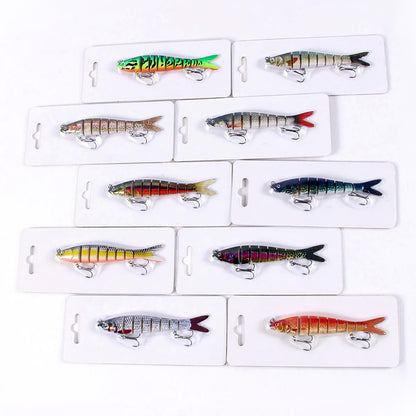 Multi Jointed Swimbaits 8 Segment Jointed 3.93inch 11.4g Bionic Lifelike Swimming Bass Lures