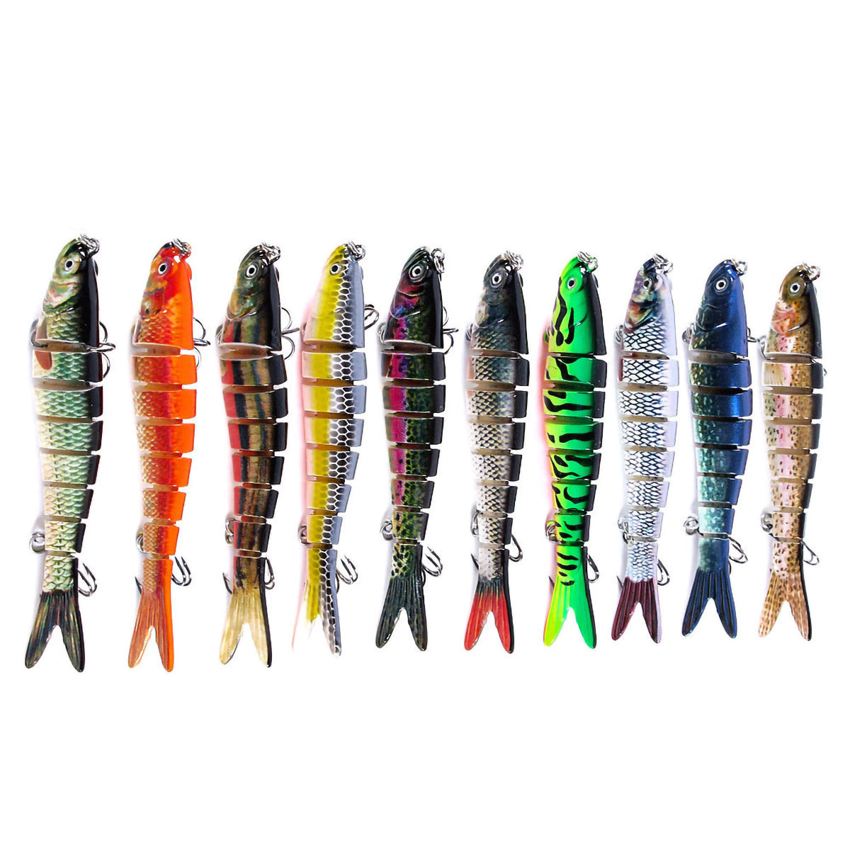 Multi Jointed Swimbaits 8 Segment Jointed 3.93inch 11.4g Bionic Lifelike Swimming Bass Lures