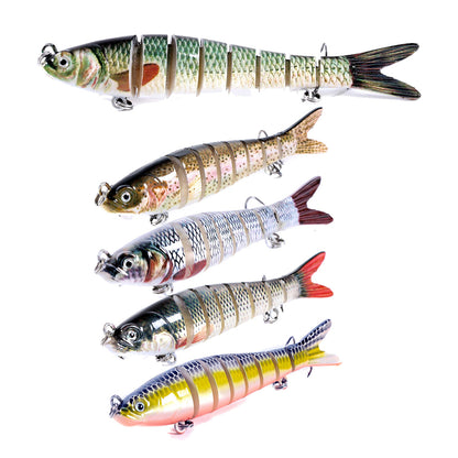 Multi Jointed Swimbaits 8 Segment Jointed 3.93inch 11.4g Bionic Lifelike Swimming Bass Lures