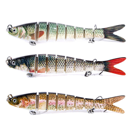 Multi Jointed Swimbaits 8 Segment Jointed 3.93inch 11.4g Bionic Lifelike Swimming Bass Lures