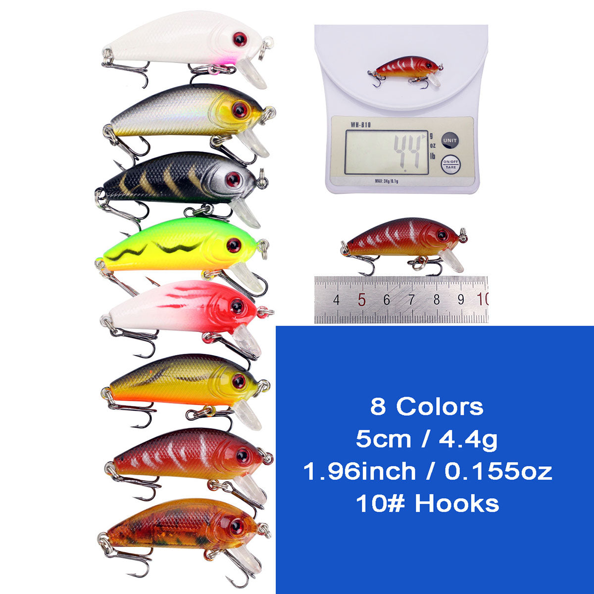 56pcs Fishing Lures Kit Minnow Popper Mixed Including for Saltwater Freshwater Trout Bass Salmon