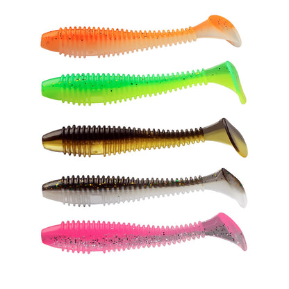 35pcs Paddle Tail Swimbaits Paddle Soft Lure 2.95 Inchs for Trout Crappie Bass