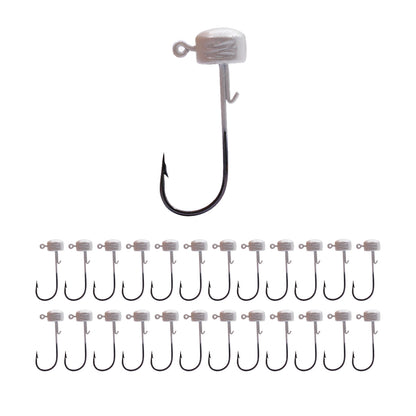 25pcs Ned Rig Mushroom Jig Heads Hook Set 1/10 1/8 1/6 1/4oz 5Colors for Bass Fishing with Soft Lures