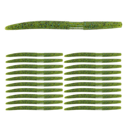 Soft Plastic Worm Stick Baits for Bass 5.3" 8 Colors 20/50pcs Set