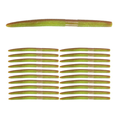 Soft Plastic Worm Stick Baits for Bass 5.3" 8 Colors 20/50pcs Set