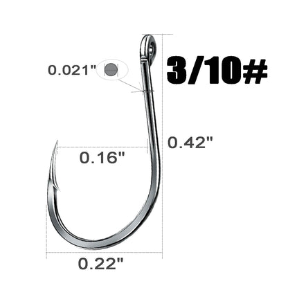 Fishing Hooks High Carbon Steel Strong Sharp 15 Sizes 200Pcs/500Pcs Set For Medium Sized Saltwater Freshwater Fish