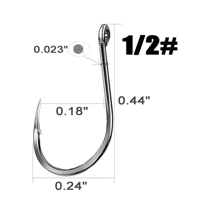 Fishing Hooks High Carbon Steel Strong Sharp 15 Sizes 200Pcs/500Pcs Set For Medium Sized Saltwater Freshwater Fish