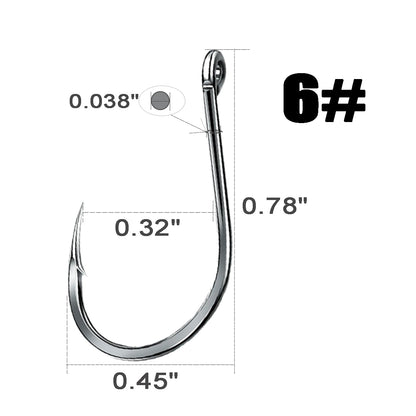 Fishing Hooks High Carbon Steel Strong Sharp 15 Sizes 200Pcs/500Pcs Set For Medium Sized Saltwater Freshwater Fish