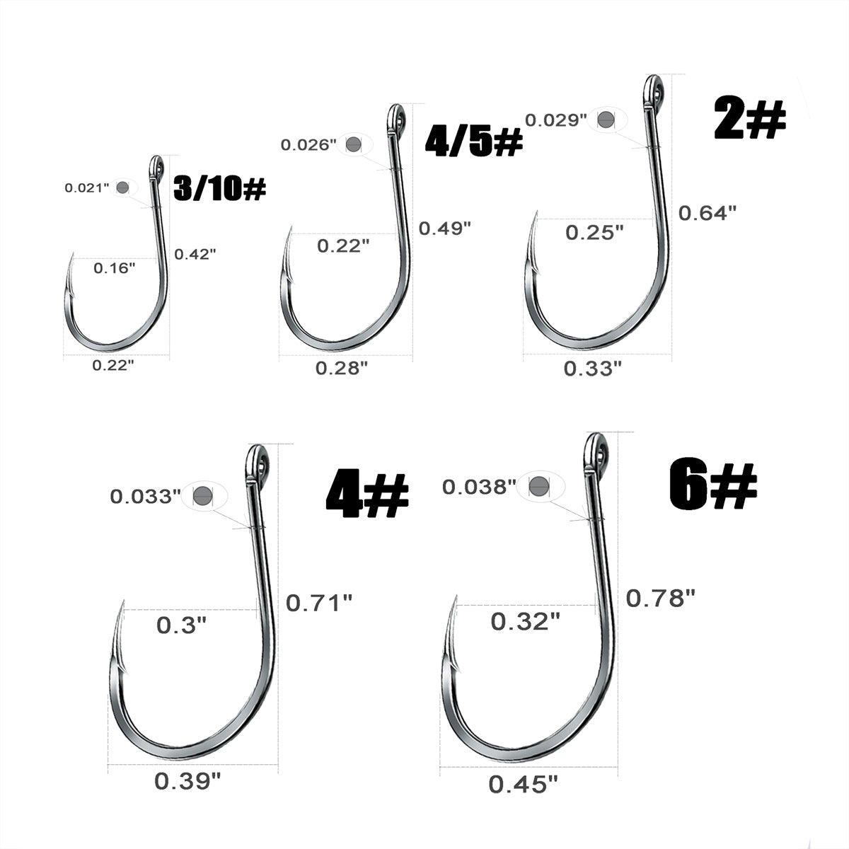 Fishing Hooks High Carbon Steel Strong Sharp 15 Sizes 200Pcs/500Pcs Set For Medium Sized Saltwater Freshwater Fish