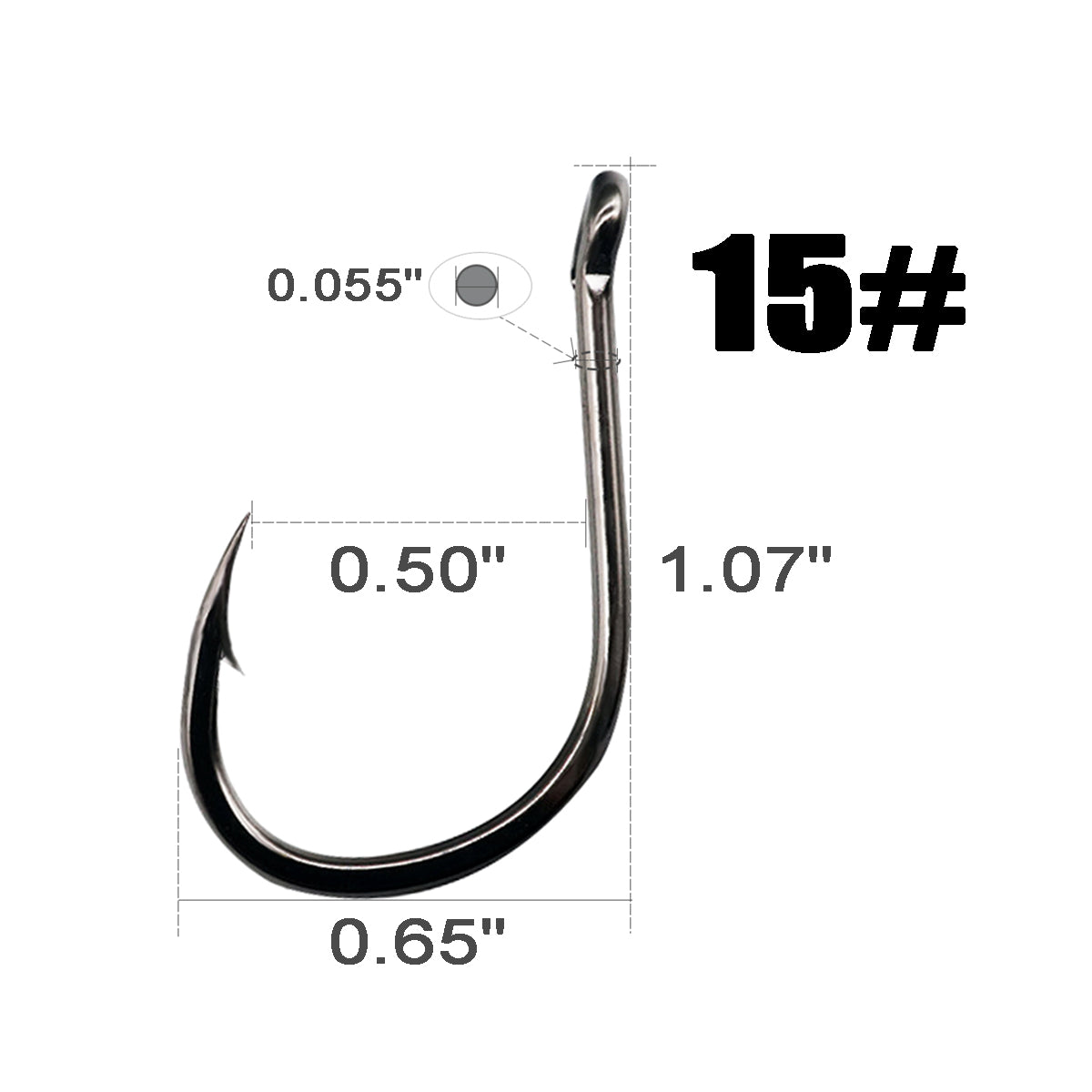 Fishing Circle Hooks High Carbon Steel Strong Sharp 13 Sizes 200Pcs/500Pcs Set For Medium or Large-sized Saltwater Freshwater Fish