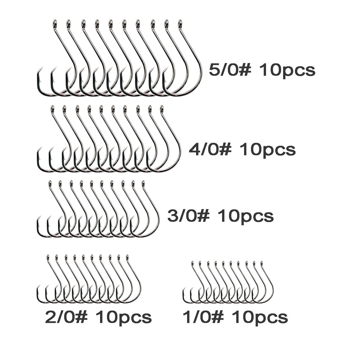 Circle Catfish Octopus Fishing Hooks High Carbon Steel Saltwater 1#-8/0# 8 Sizes 50/75/100/150/300pcs