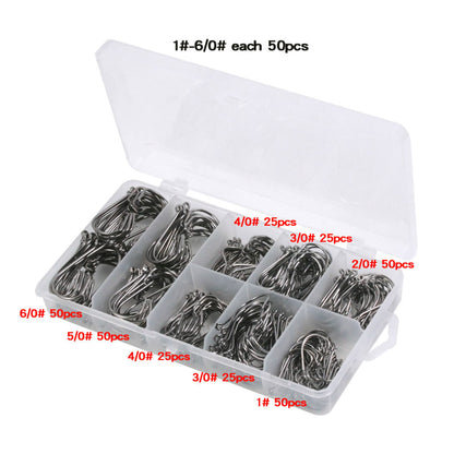 Circle Catfish Octopus Fishing Hooks High Carbon Steel Saltwater 1#-8/0# 8 Sizes 50/75/100/150/300pcs