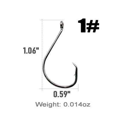 Circle Catfish Octopus Fishing Hooks High Carbon Steel Saltwater 1#-8/0# 8 Sizes 50/75/100/150/300pcs