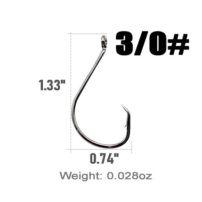 Circle Catfish Octopus Fishing Hooks High Carbon Steel Saltwater 1#-8/0# 8 Sizes 50/75/100/150/300pcs