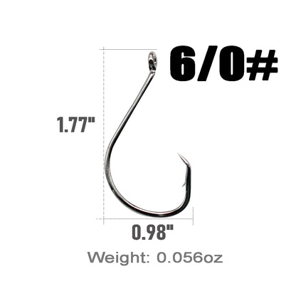 Circle Catfish Octopus Fishing Hooks High Carbon Steel Saltwater 1#-8/0# 8 Sizes 50/75/100/150/300pcs