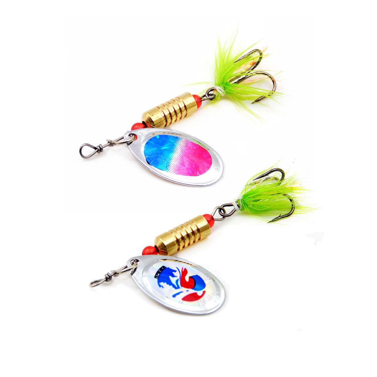 10pcs Fishing Lure Spinner Baits Set Hard Metal Small 0.12/0.17oz 2.4" Bass Trout Salmon