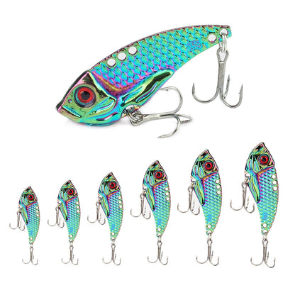 5pcs Fishing Metal VIB Hard Baits 1.02"-2.36" 0.1-0.7oz 6 Sizes Spoons Crankbaits for Bass Trout Walleye