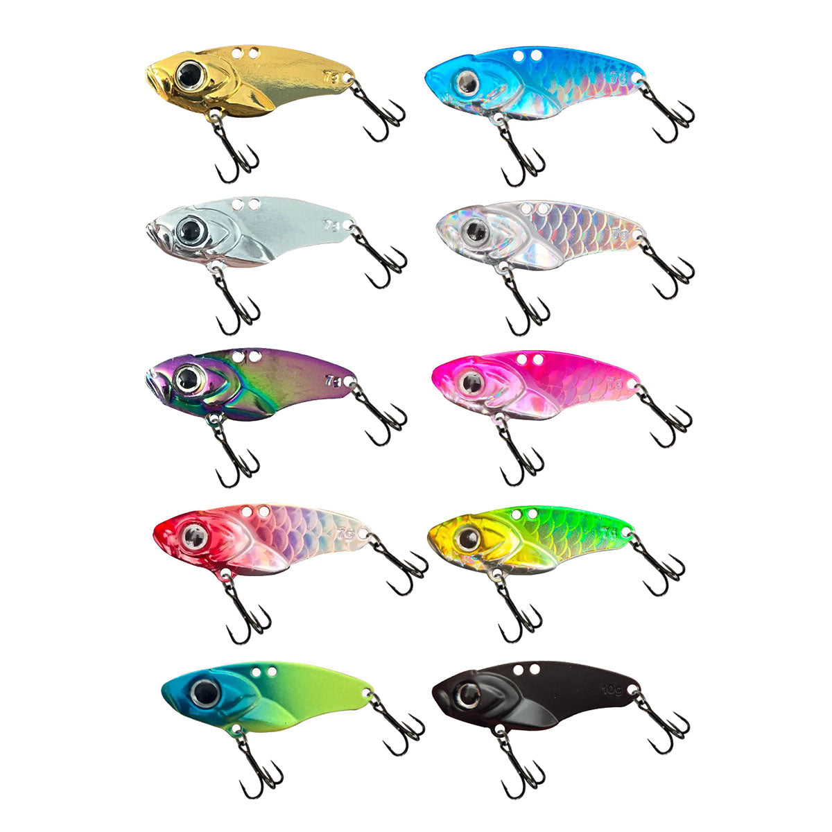 Metal VIB Fishing Lure Crankbait 1.33-2.08" 0.17-0.52oz 5/10pcs Set For Bass Trout Walleye