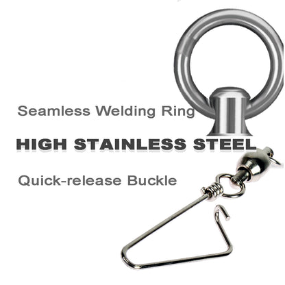 Fishing Snap Swivels Ball Bearing Coastlock Snap High Strength Stainless Steel Corrosion Resistant 11 Sizes 25/50pcs Bag