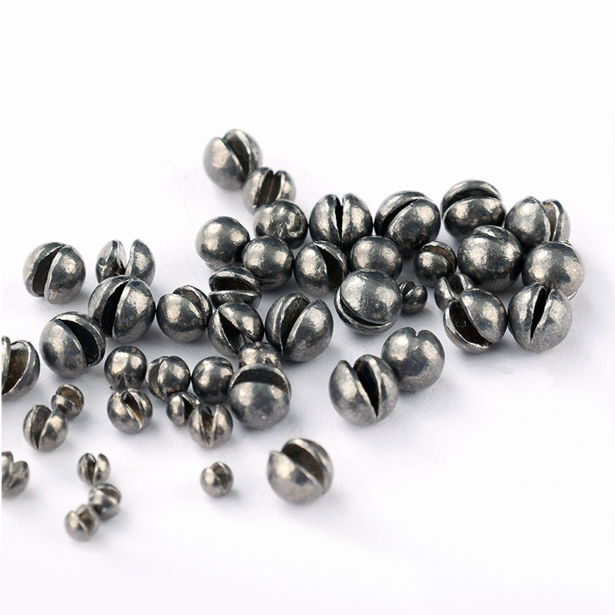 100pcs Fishing Weights Sinkers Round Removable Premium Split Shot 5 Sizes 1/56oz-1/14oz