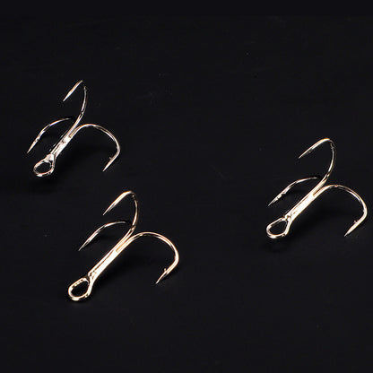 50pcs Fishing Treble Hooks Kit High Carbon Steel Hooks Strong Sharp for Lures Baits Saltwater Freshwater Fishing Size 2# 4# 6# 8# 10#