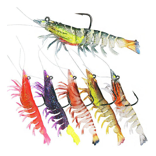 Pre-rigged Shrimp Swimbait Super Durable Well-made Lifelike For Bass Trout Walleye - cfrod.com