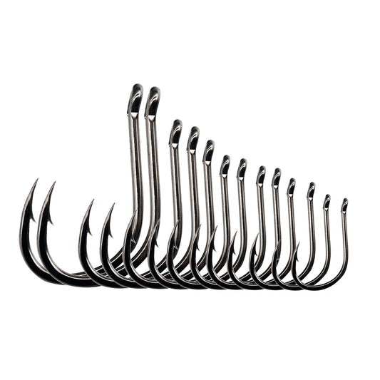 Fishing Circle Hooks High Carbon Steel Strong Sharp 13 Sizes 200Pcs/500Pcs Set For Medium or Large-sized Saltwater Freshwater Fish