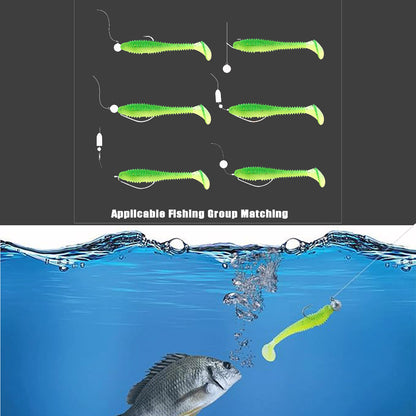 50pcs Swimbaits Paddle Tail Soft Lure 2.1/2.5/2.75" 1.3/2.2/3.2g 10 Colors for Trout Crappie Bass